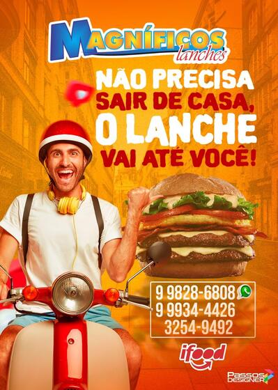 Aqui está a publicidade do Magníficos Lanches