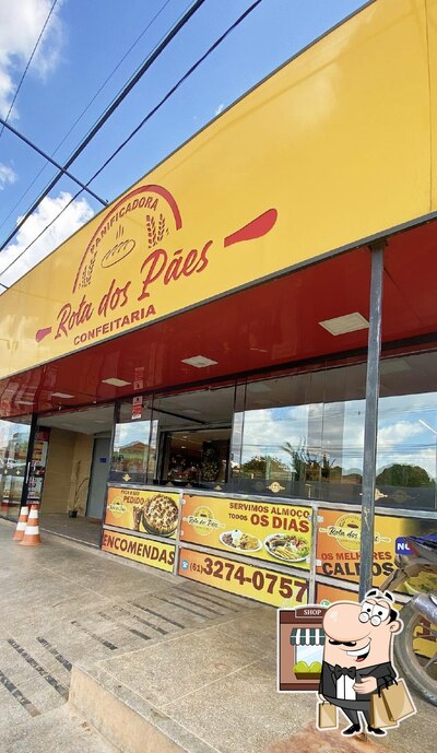 O exterior do Panificadora e Confeitaria Rota dos Paes
