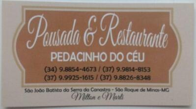 O logotipo do Pousada e restaurante pedacinho do ceu