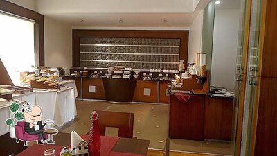 The interior of Samarat Restaurant at Chanakya Patna
