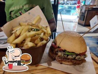 Taste one of the burgers available at Jamie Oliver Kitchen