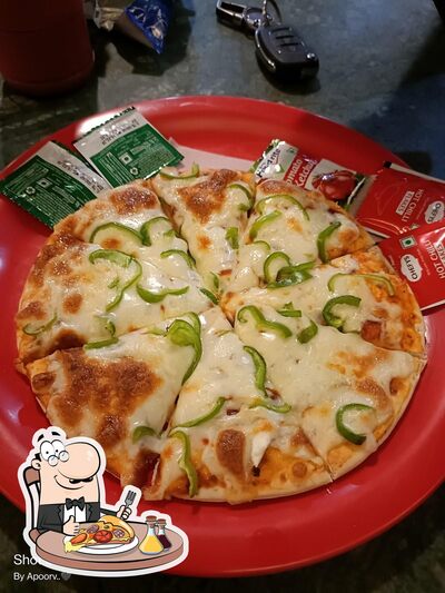 At Coffee shop, you can taste pizza