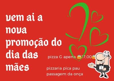 Aqui está a publicidade do Pizzaria Pica Pau