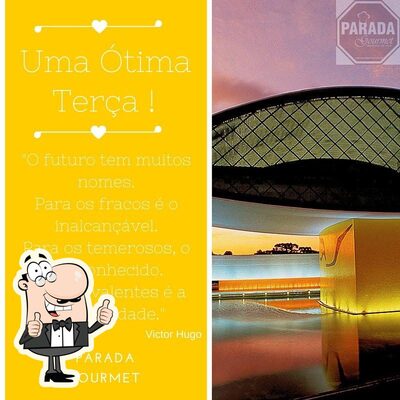 A publicidade apresenta informações sobre o Parada Gourmet