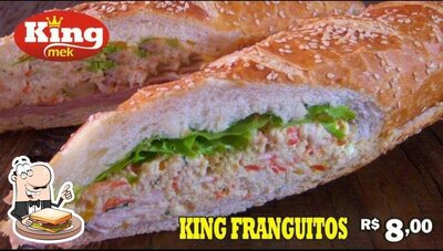 Prove um dos sanduíches oferecidos no Kingmek Lanches