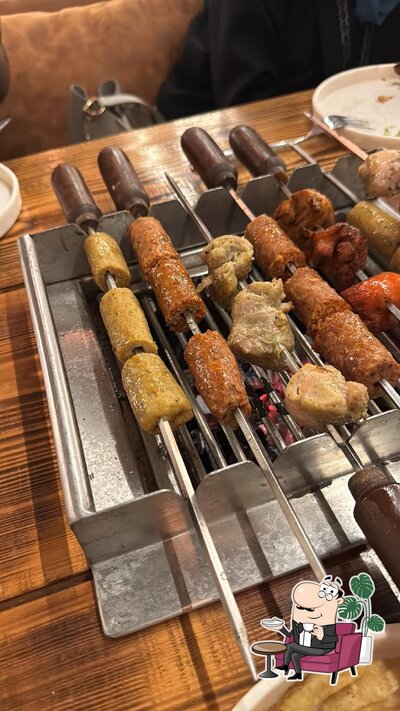 Take a seat at one of the tables at The Bbq