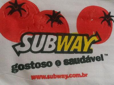 A representação visual da marca do Subway