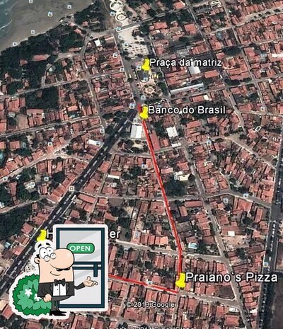 Desfrute da vista da área externa do Praiano's Pizza