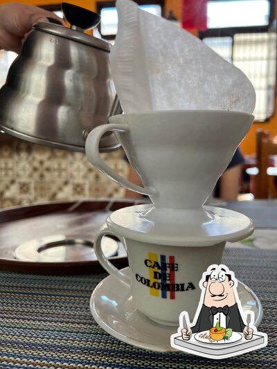 Comida em Café Colombiano