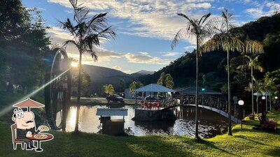 Você pode espairecer no na área externa do Pesque Pague do Dunga