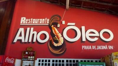 Aqui está a publicidade do Restaurante Alho e Óleo