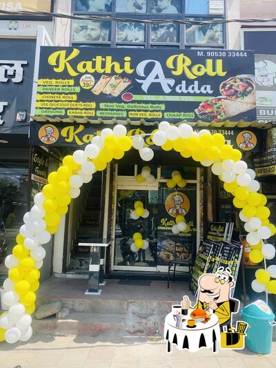 Food at Kathi Roll Adda