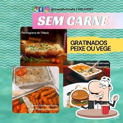 Experimente um dos hambúrgueres disponíveis no Mazza - Pizzas e Massas