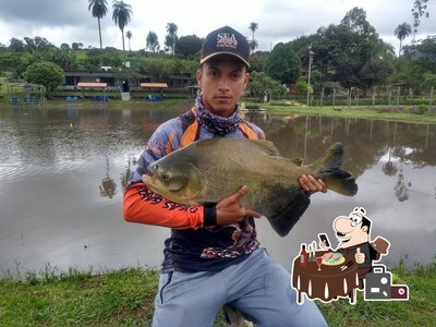 Pesque e Pague Roda D'água serve uma seleção de refeições de peixe