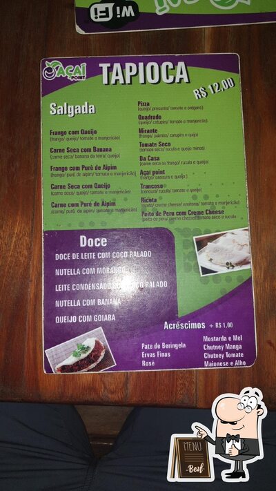 Olhe as informações sobre o Açaí Point