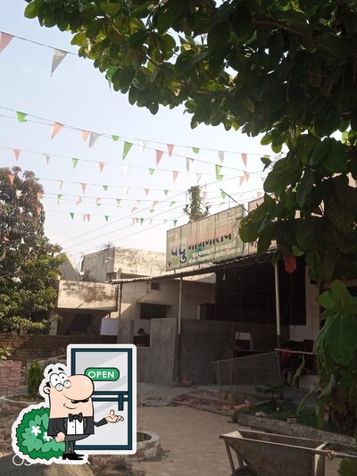 The outside part is an important feature of Chandu Restaurant