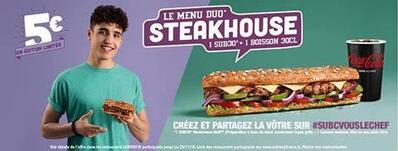 Voici l'annonce publicitaire de Subway Place St-Marc