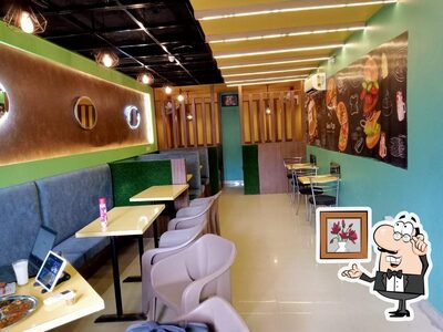 The interior of Moon light cafe