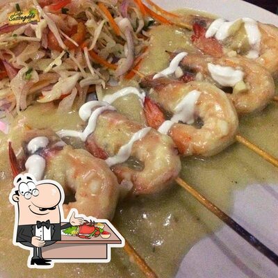 Order different seafood meals available at Cafe Sussegado Souza