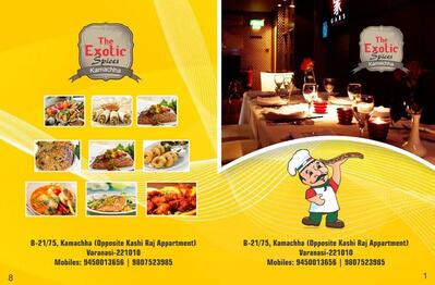 The advertisement displays information about The Exotic Spices