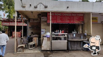 Take a seat at one of the tables at Ding Dong Snacks