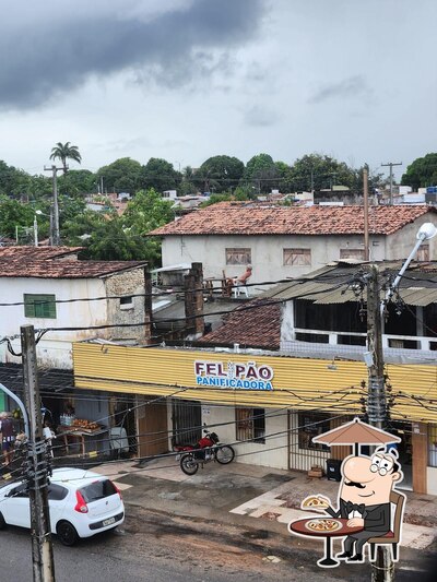 Desfrute da vista do exterior Felipão Panificadora