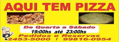 O logotipo do Aqui tem Pizza
