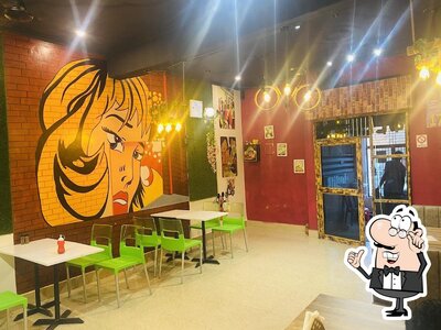 The interior of Garam Chai Cafe