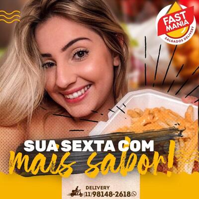Aqui está a publicidade do Salgados Fast Mania