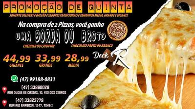Aqui está a publicidade do Deck Pizza