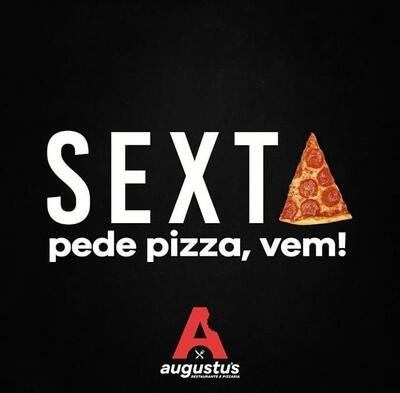 A publicidade mostra informações sobre o augustu's bar
