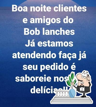 a área exterior é uma característica importante do Bob Lanches