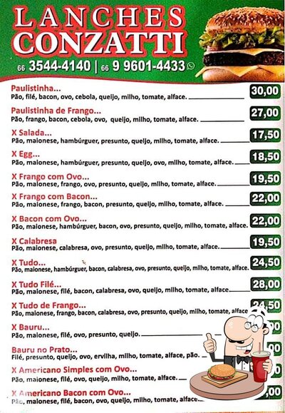 Lanches Conzatti provê uma infinidade de opções para os amantes dos hambúrgueres