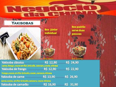 A publicidade apresenta informações sobre o Delivery Negócio da china São Sebastião DF