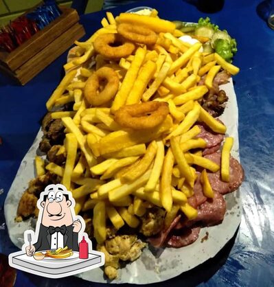 Você pode pedir fritas como acompanhamento ou lanche