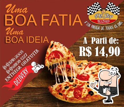 Aqui está a publicidade do Pit Stop Bar e Pizzaria