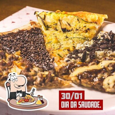 Escolha pizza no Chef's Pizza