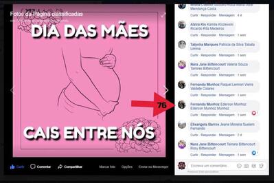 A publicidade mostra informações sobre o Cais Entre Nos