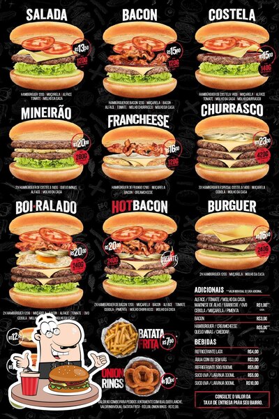 Delicie-se com um hambúrguer no Boi Ralado
