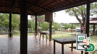 Você pode espairecer no na área externa do Pesque e Pague Piamarta