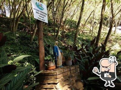 a área exterior é uma característica importante do Recanto da cascata