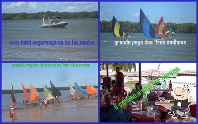 Sente em uma das mesas no Bar Paraíso