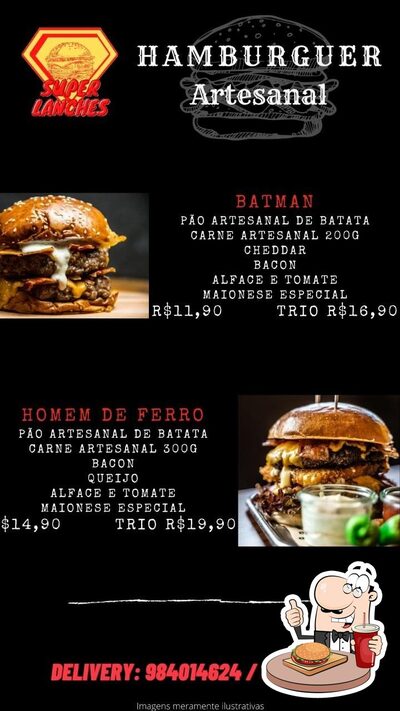 Delicie-se com um hambúrguer no Super Lanches
