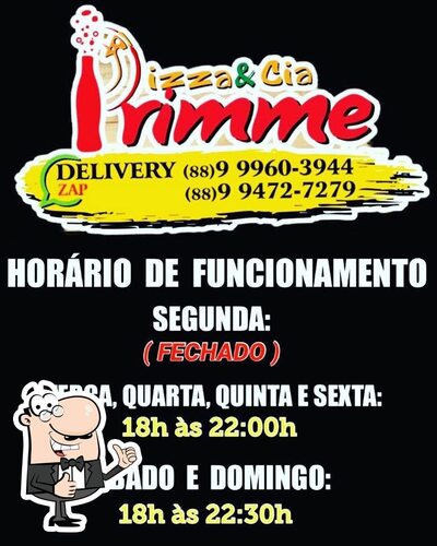 Aqui está a publicidade do Massa Prime Delivery