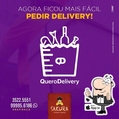 Aqui está a publicidade do Sakura Arapiraca