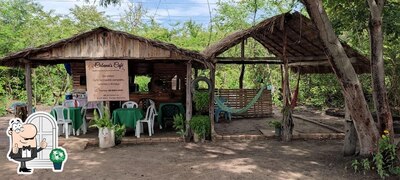 Você pode espairecer no exterior Café da Ray
