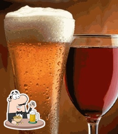 Enjoy a pint of light or dark beer