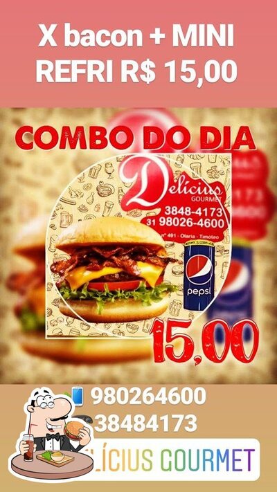 Delicie-se com um hambúrguer no Delícius Gourmet