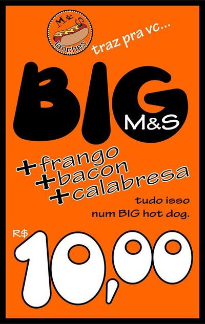 Aqui está a publicidade do MS Lanches
