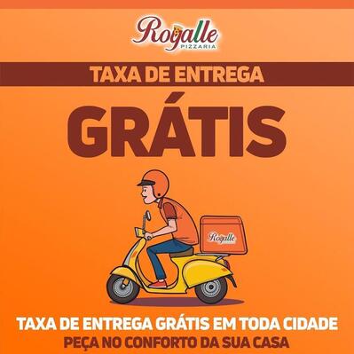 A publicidade apresenta informações sobre o Royalle Pizzaria - Sinop